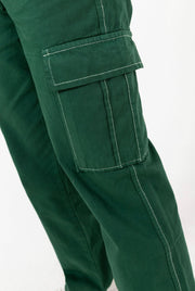 ⁨⁨بنطلون جيوب جانبيه - اخضر  2068 cargo jeans⁩⁩⁩⁩