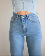 جينز فضفاض ازرق - ripped  Baggy jeans⁩
